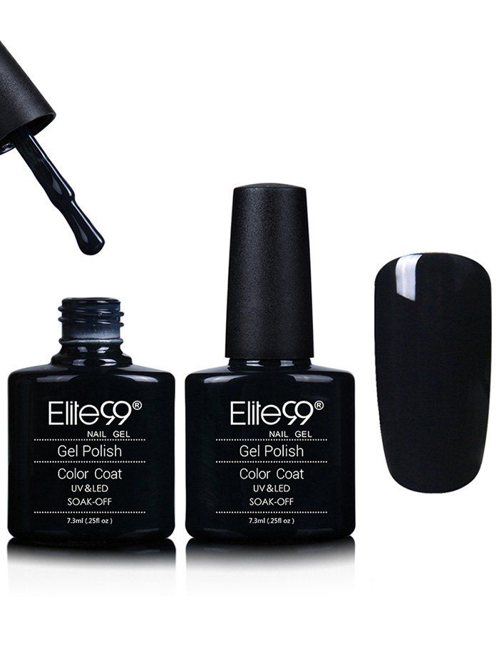 

Waterproof Black Grey Metallic Shellac Gel Nail Polish, #05