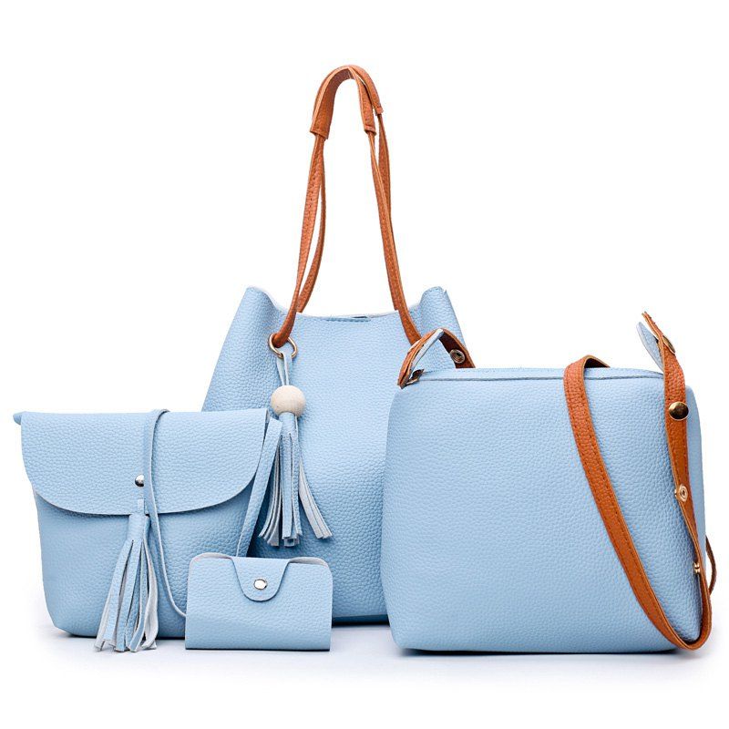 2018 Tassel 4 Pieces Faux Leather Shoulder Bag Set Rosegal Fashion Tassel 4 Pieces Faux Leather Shoulder Bag Set