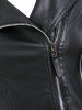 Faux Leather Biker Jacket -  