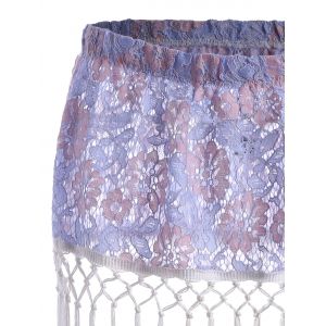 plus tassel lace floral extender sheer skirt bottoms rosegal 5xl light skirts