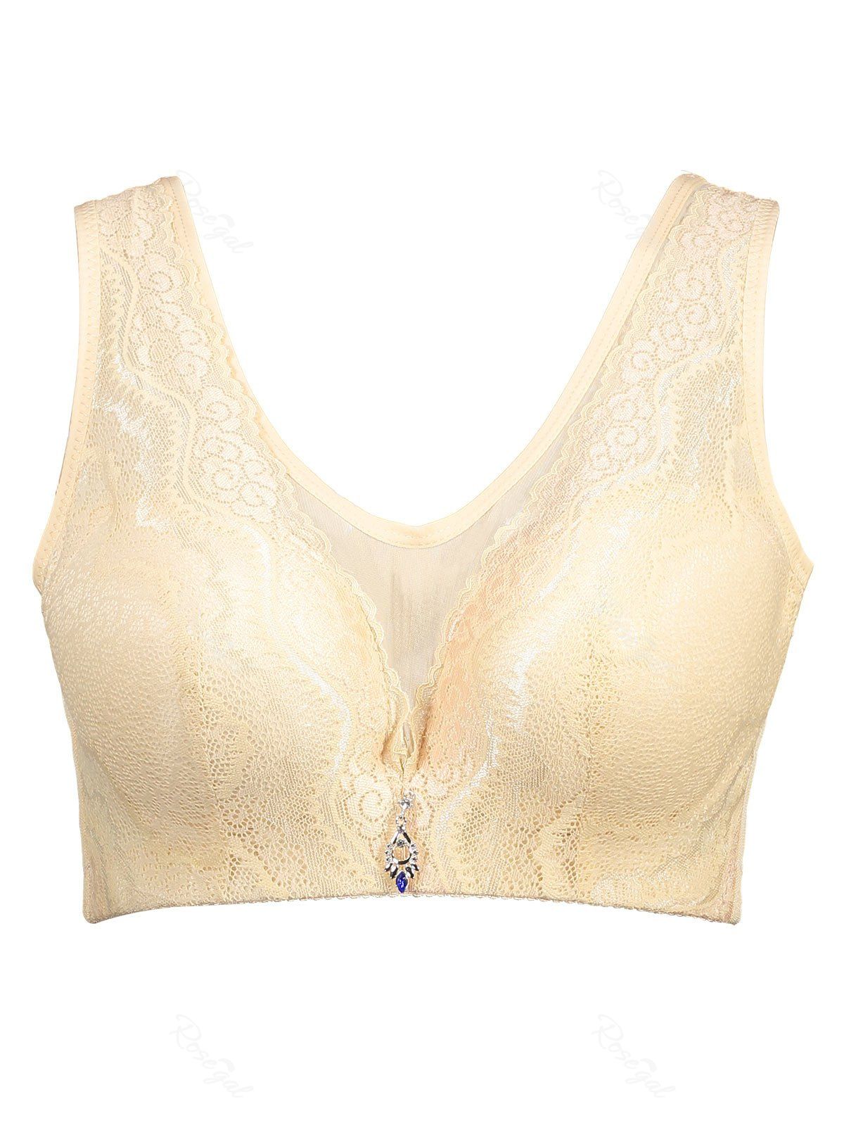 

Plus Size Padded Wirefree Nonadjustable Bra, Complexion
