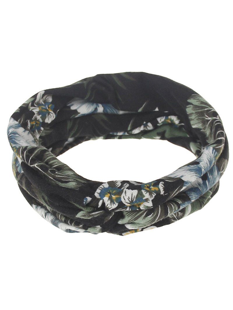 

Leaf Print Multiuse Elastic Hair Band, #04