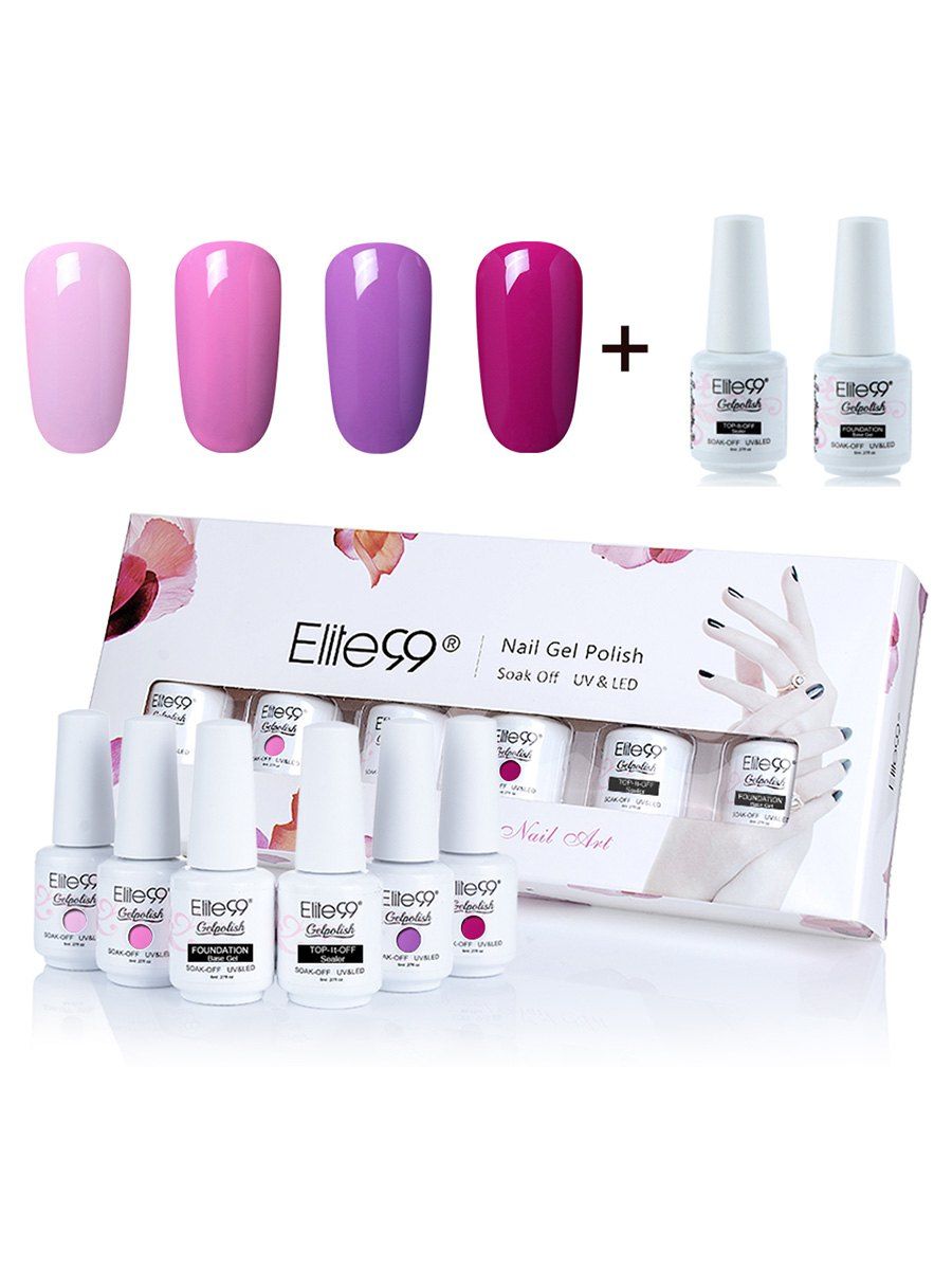 

8ml Elite99 Soak-off UV LED Gel Polish Nail Art Box Set, #01
