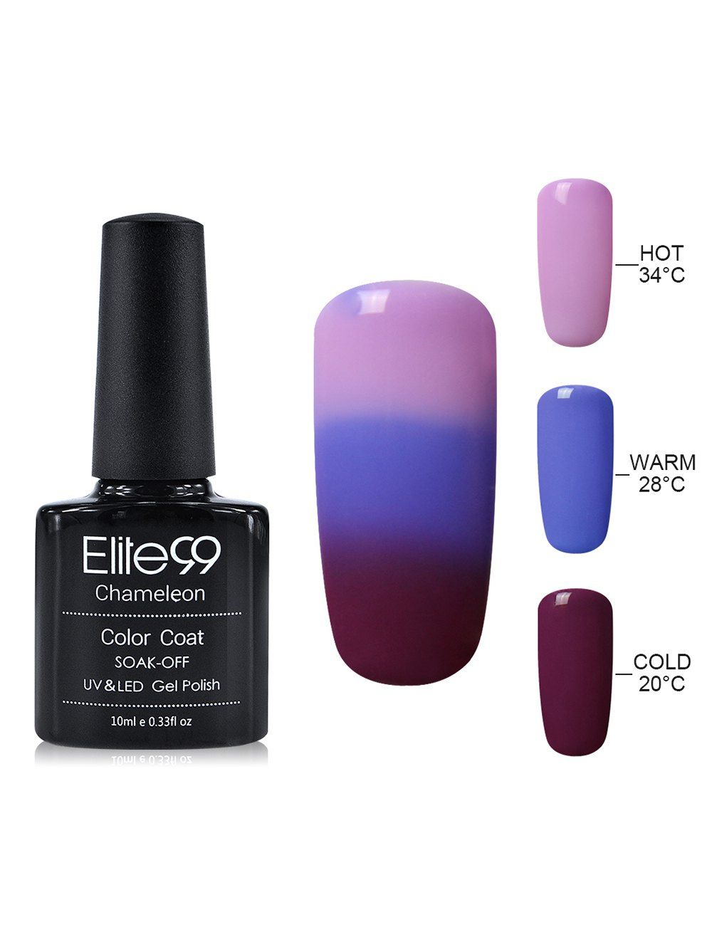 

Elite99 Chameleon Temperature Color Changing Gel Nail Polish 10ML, #15