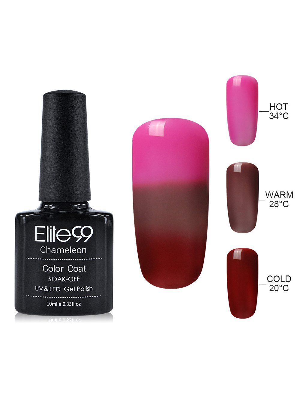 

Elite99 Chameleon Temperature Color Changing Gel Nail Polish 10ML, #08