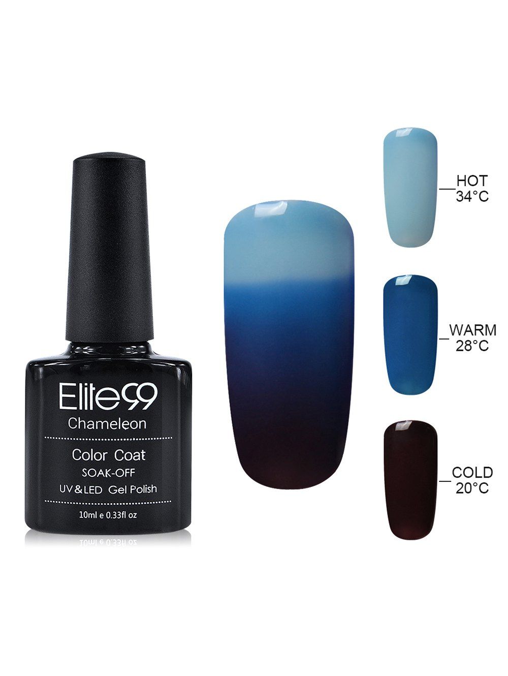 

Elite99 Chameleon Temperature Color Changing Gel Nail Polish 10ML, #04