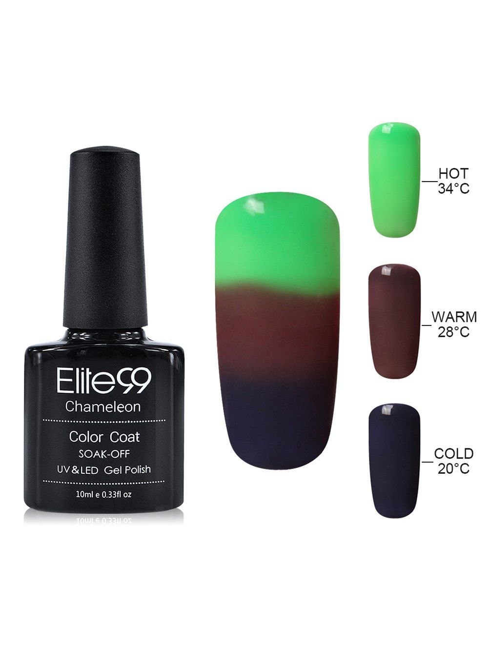 

Elite99 Chameleon Temperature Color Changing Gel Nail Polish 10ML, #22