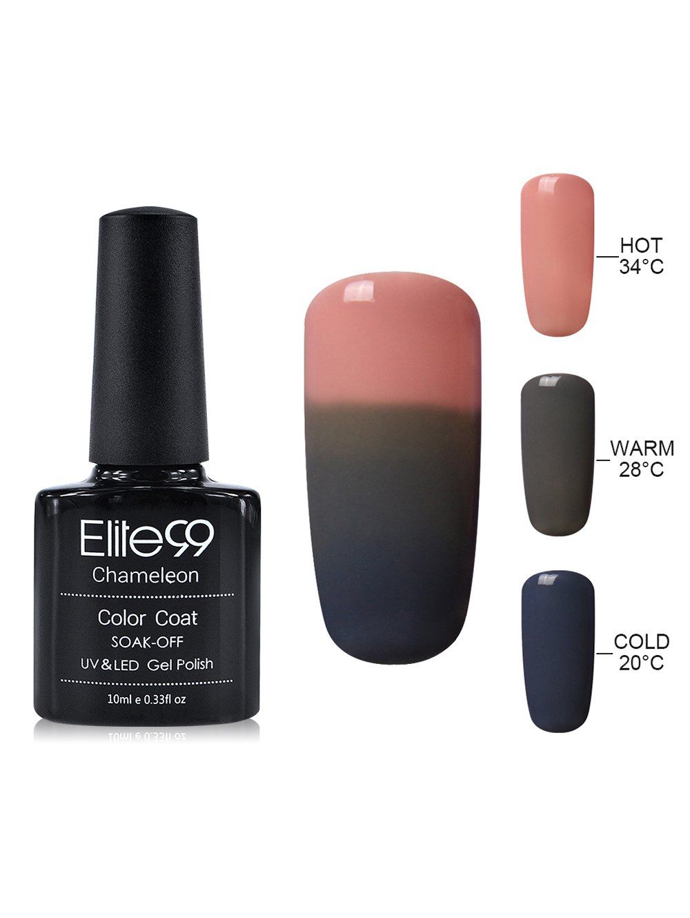 

Elite99 Chameleon Temperature Color Changing Gel Nail Polish 10ML, #16