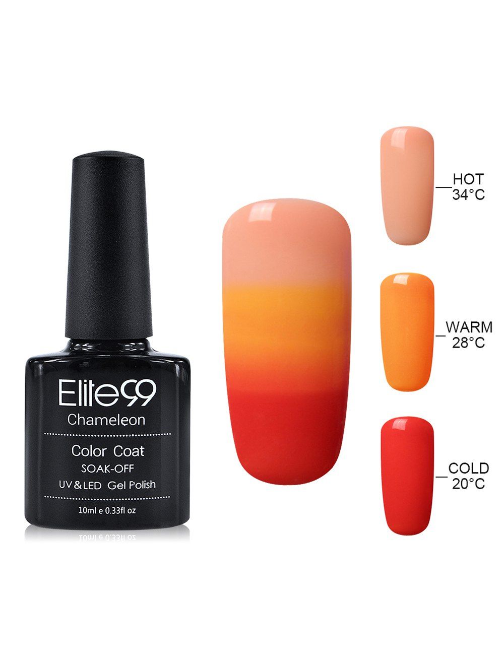 

Elite99 Chameleon Temperature Color Changing Gel Nail Polish 10ML, #14