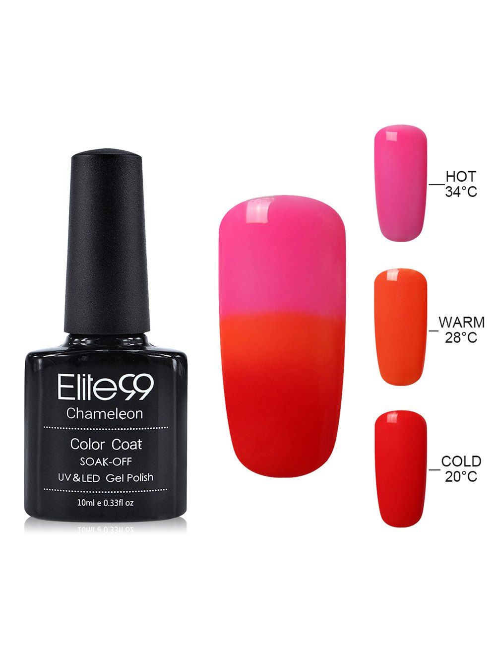 

Elite99 Chameleon Temperature Color Changing Gel Nail Polish 10ML, #12