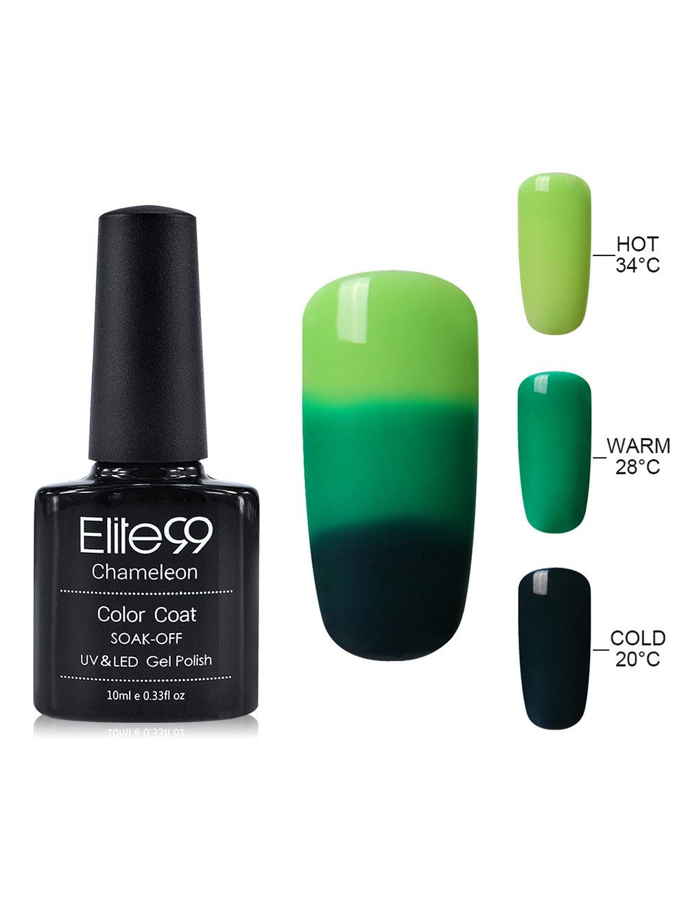 

Elite99 Chameleon Temperature Color Changing Gel Nail Polish 10ML, #01