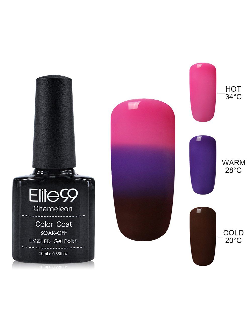 

Elite99 Chameleon Temperature Color Changing Gel Nail Polish 10ML, #06