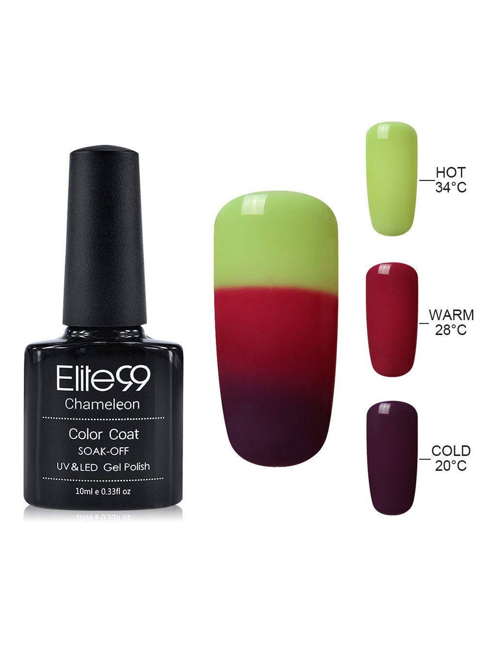 

Elite99 Chameleon Temperature Color Changing Gel Nail Polish 10ML, #10