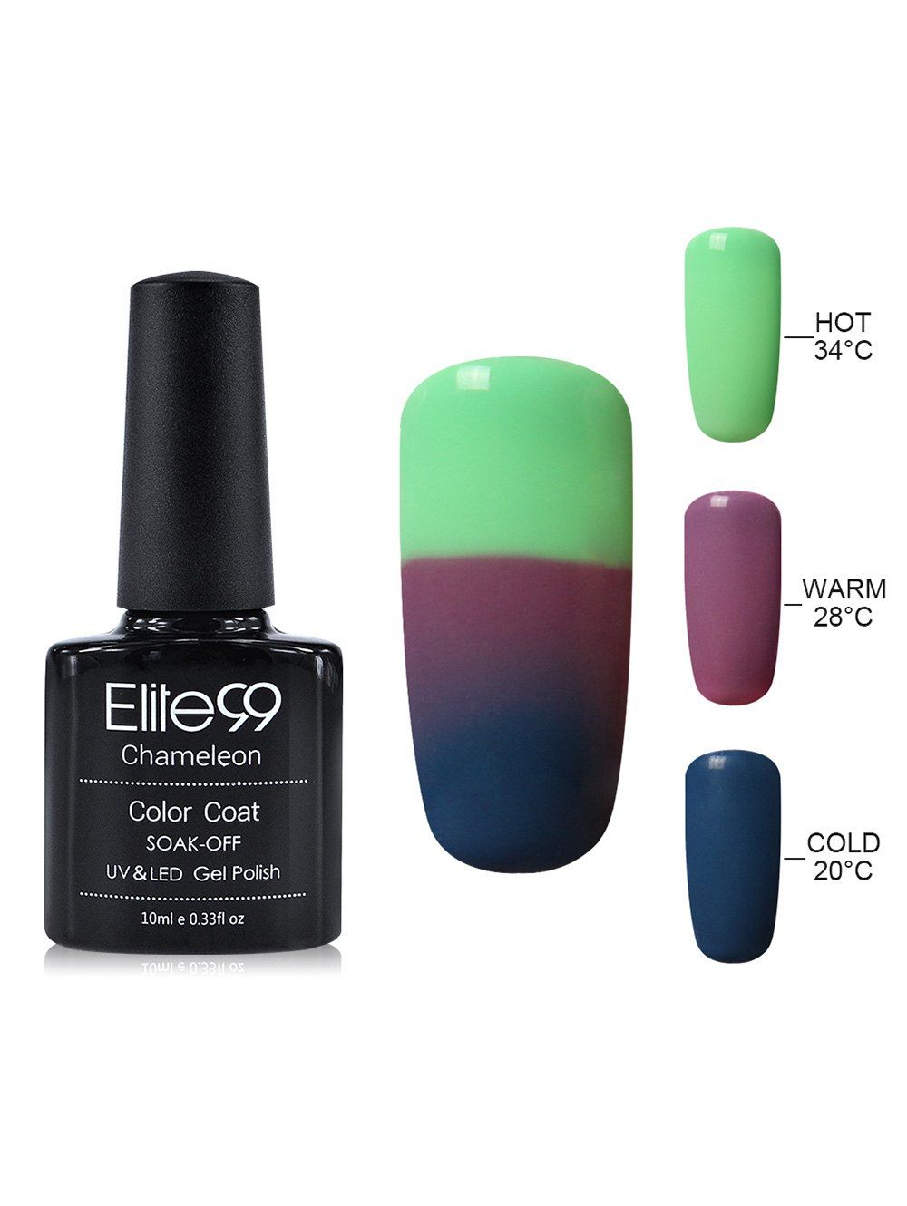 

Elite99 Chameleon Temperature Color Changing Gel Nail Polish 10ML, #18