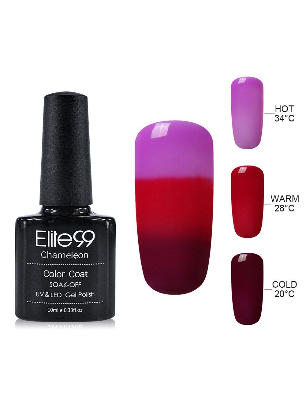 

Elite99 Chameleon Temperature Color Changing Gel Nail Polish 10ML, #29