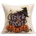 Trick Or Treat Pumpkin Halloween Printed Pillow Case -  