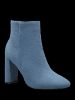 chunky heel denim boots