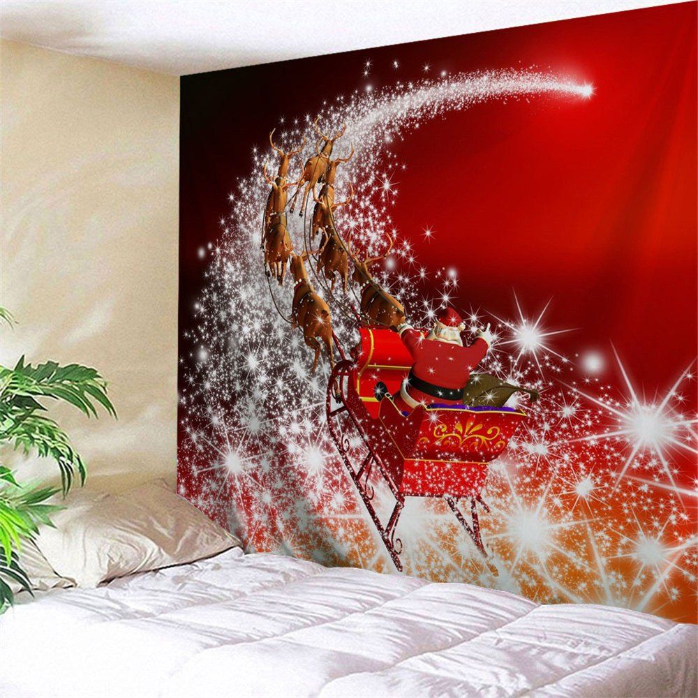 [67% OFF] Wall Hanging Christmas Sled Tapestry | Rosegal