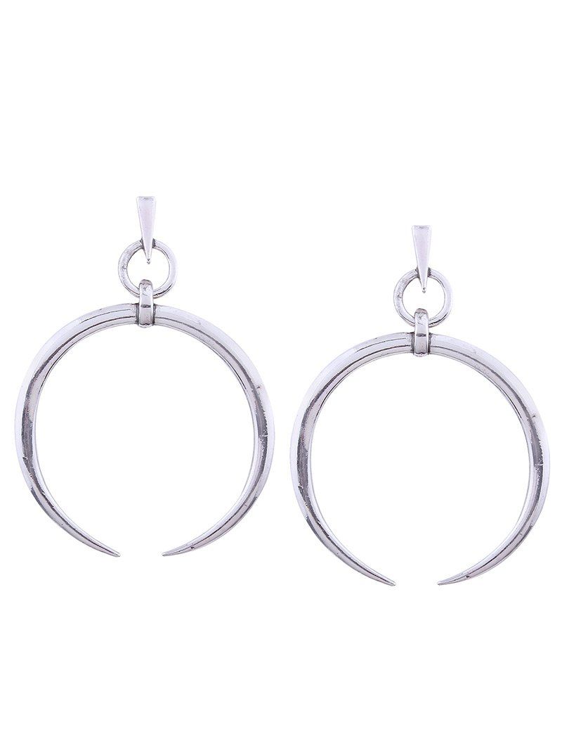 

Alloy Moon Tribal Earrings, Silver