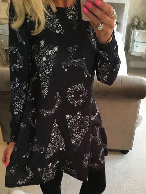 

Christmas Swing Dress, Black
