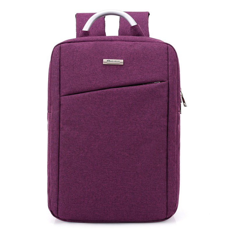 

Metal Embellishment Laptop Backpack, Purple