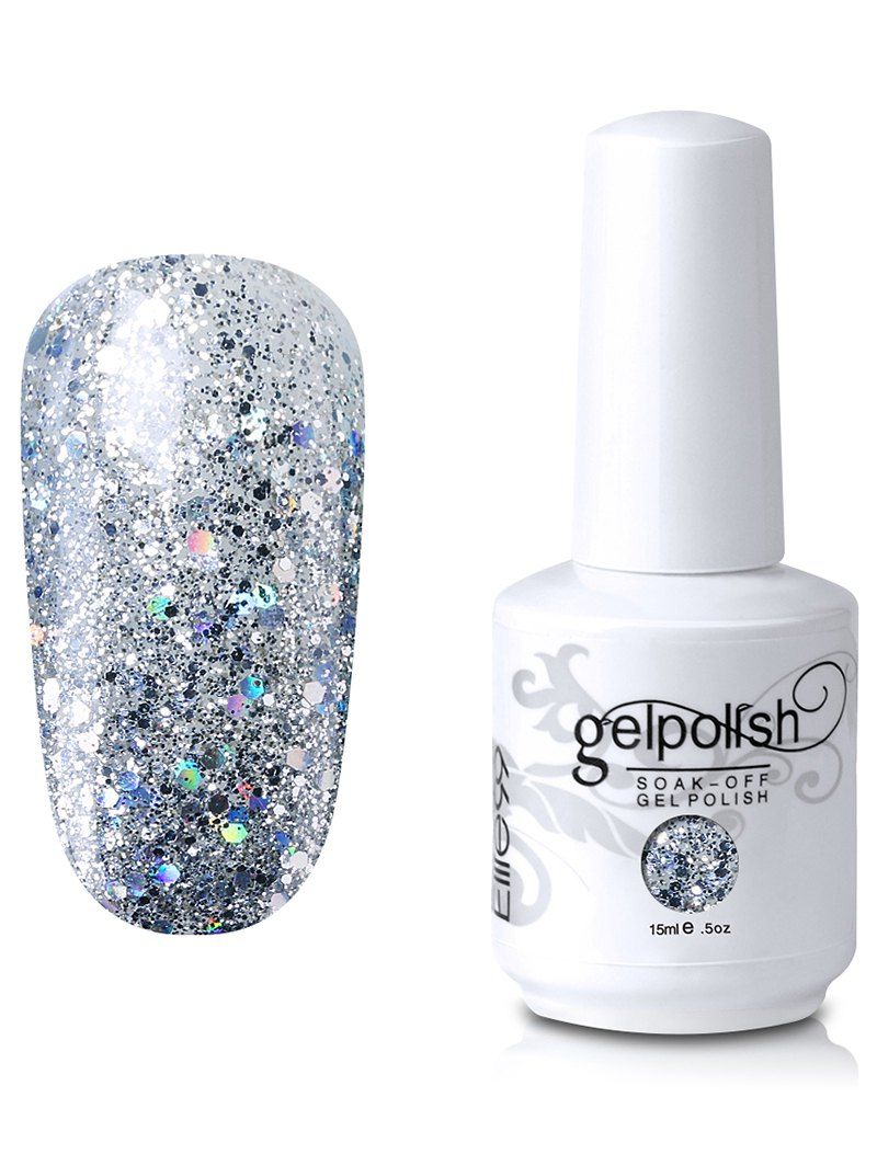 

Elite99 Full Sequins Gel Polish Soak Off UV LED Nail Art Lacquer, #03