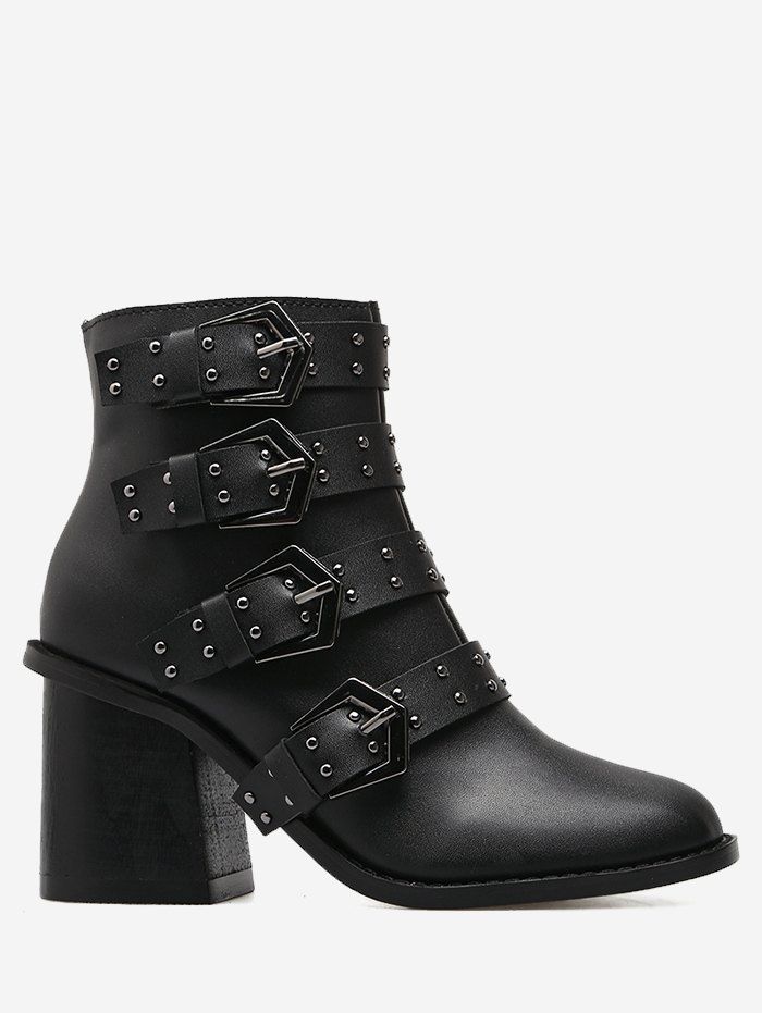 cheap block heel ankle boots