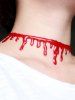Halloween Plastic Blood Choker Necklace -  