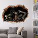 Halloween Zombie 3D Broken Wall Sticker For Living Room -  