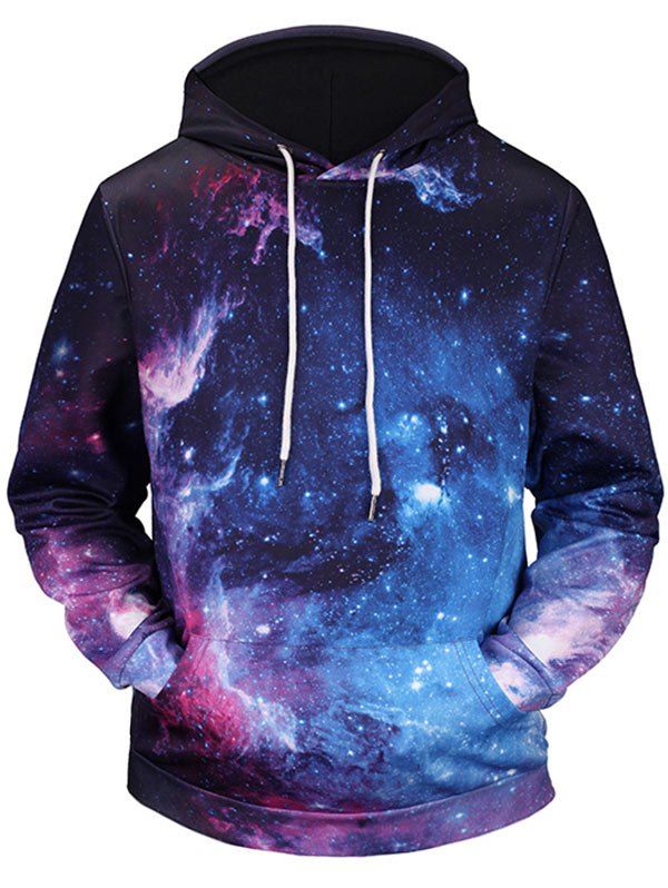 3d galaxy print hoodie