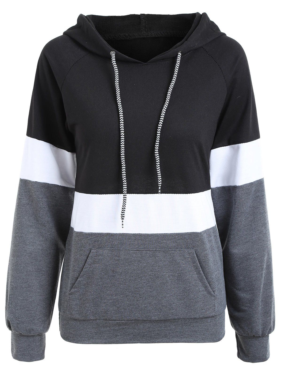 cheap color block hoodie