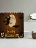 Halloween Witch Bat Pumpkin Lamp Bath Curtain -  