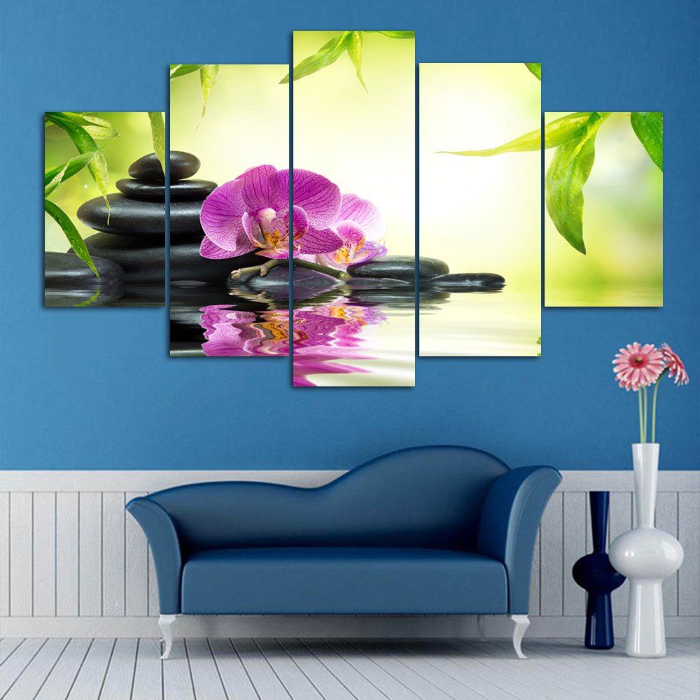 

Flower Stone Split Canvas Wall Art Print Paintings, Colormix