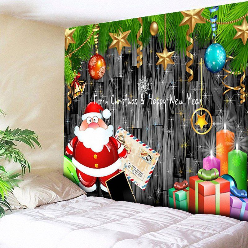 

Christmas Wall Decor Santa Claus Tapestry, Gray