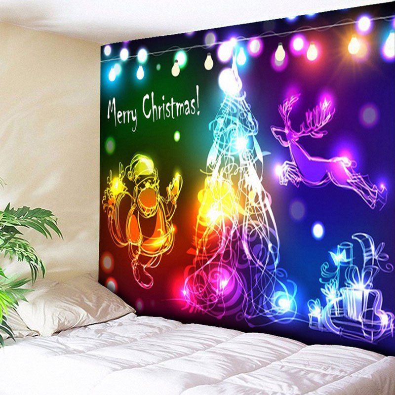 

Christmas Graphic Wall Decor Tapestry, Colorful