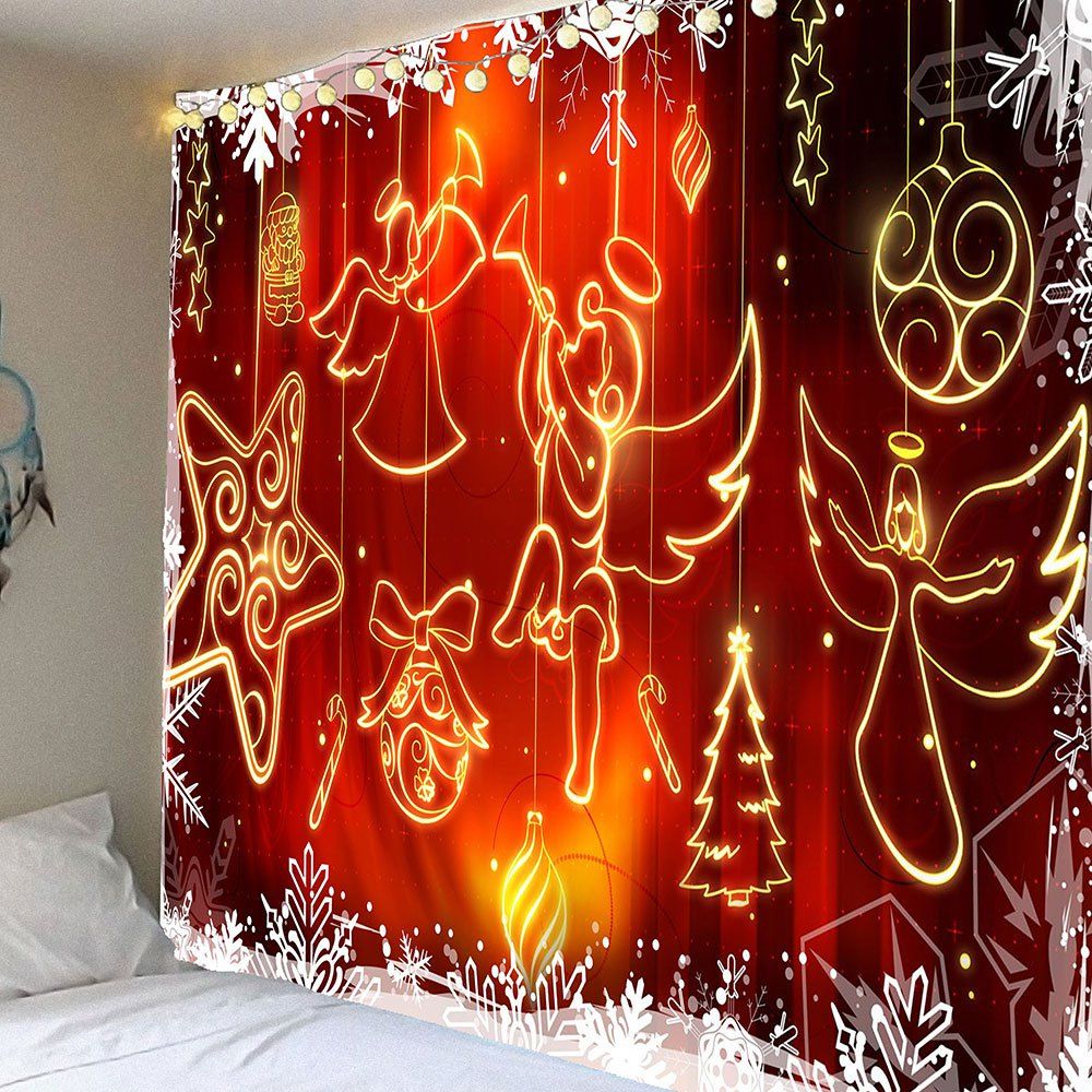 

Waterproof Christmas Angel Printed Wall Hanging Tapestry, Colorful