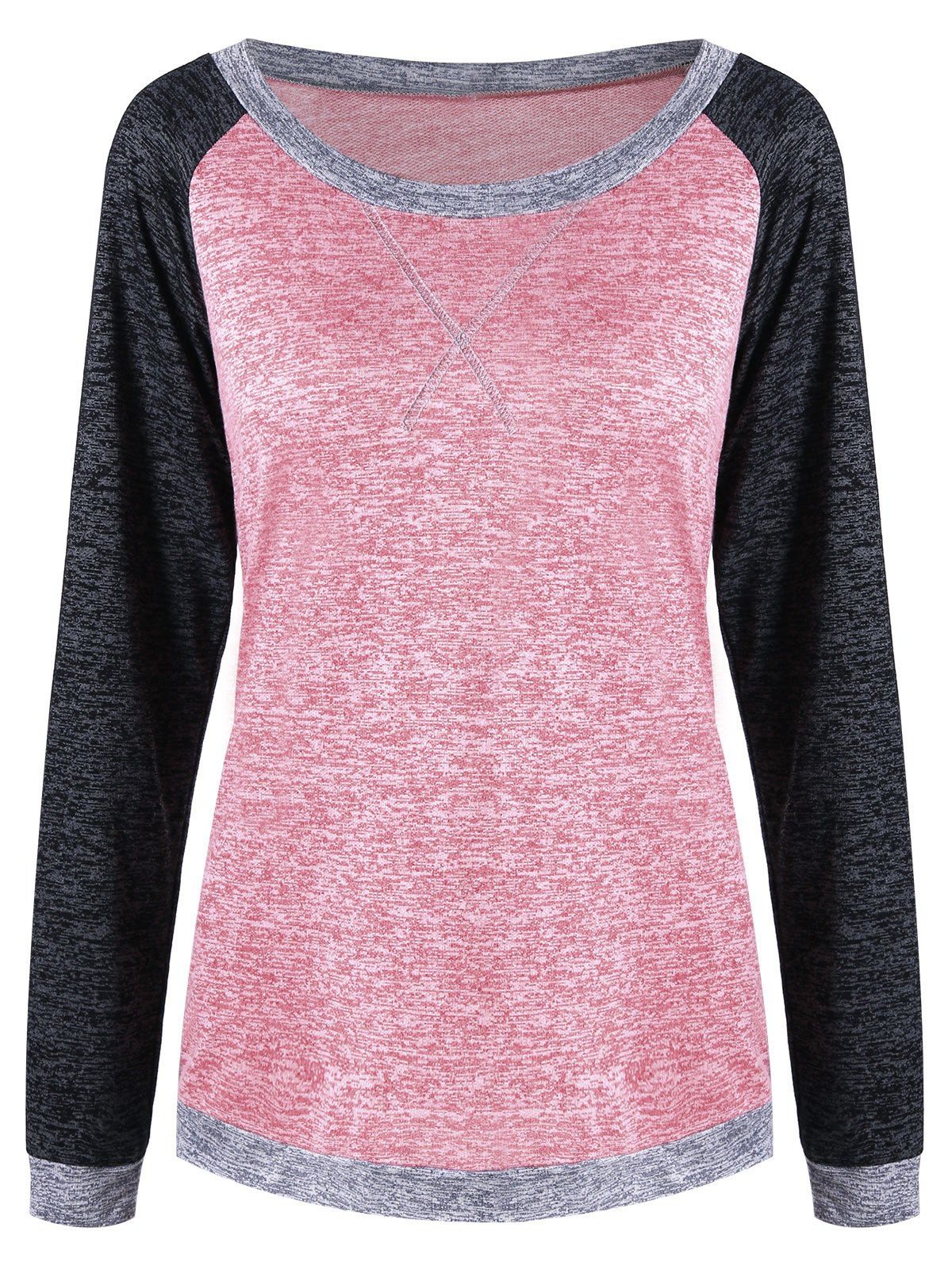 

Marled Raglan Sleeve T-shirt, Papaya