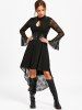 high low flare gown