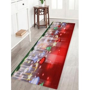 

Christmas Baubles Stars Pattern Anti-Skid Water Absorption Area Rug, Colormix