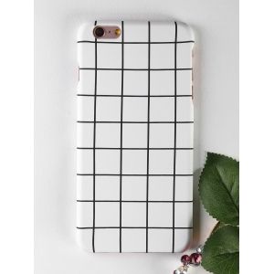 

Grid Pattern Soft Protective Phone Case For Iphone, White