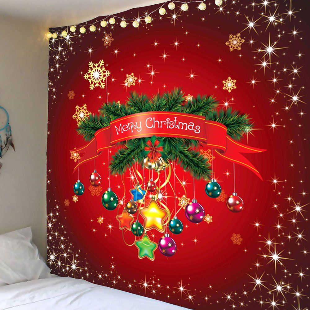 

Wall Hanging Christmas Balloons Printed Tapestry, Colorful