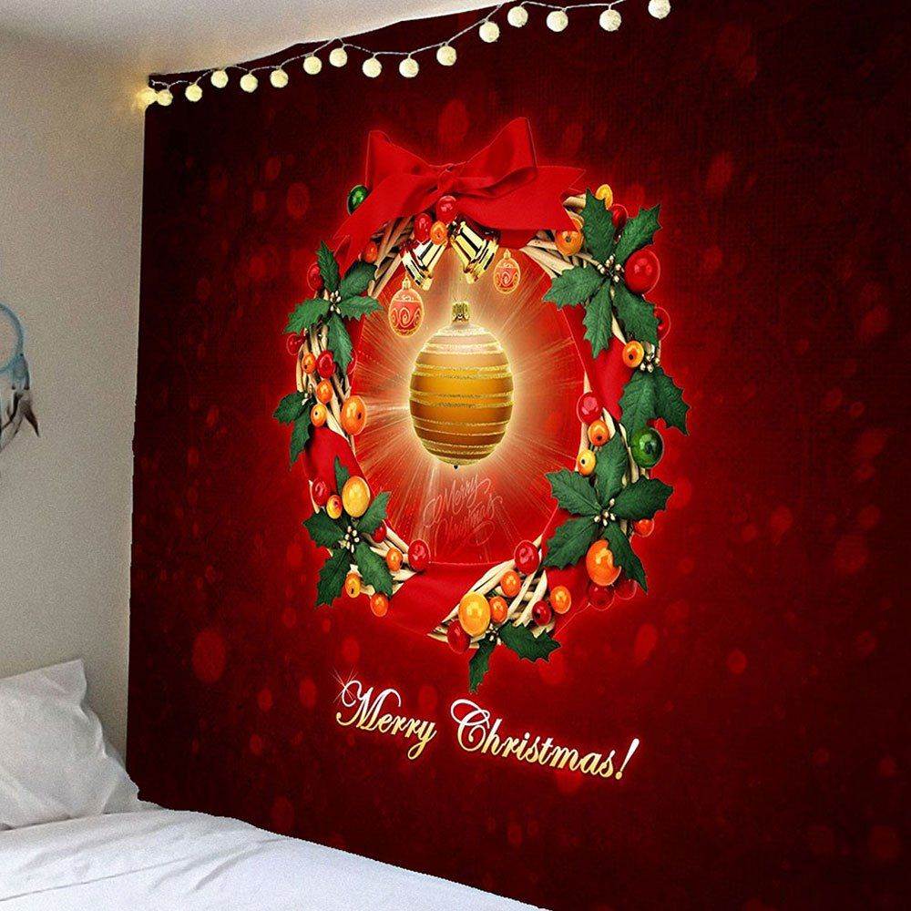 

Christmas Bell Pattern Waterproof Wall Decor Tapestry, Colorful