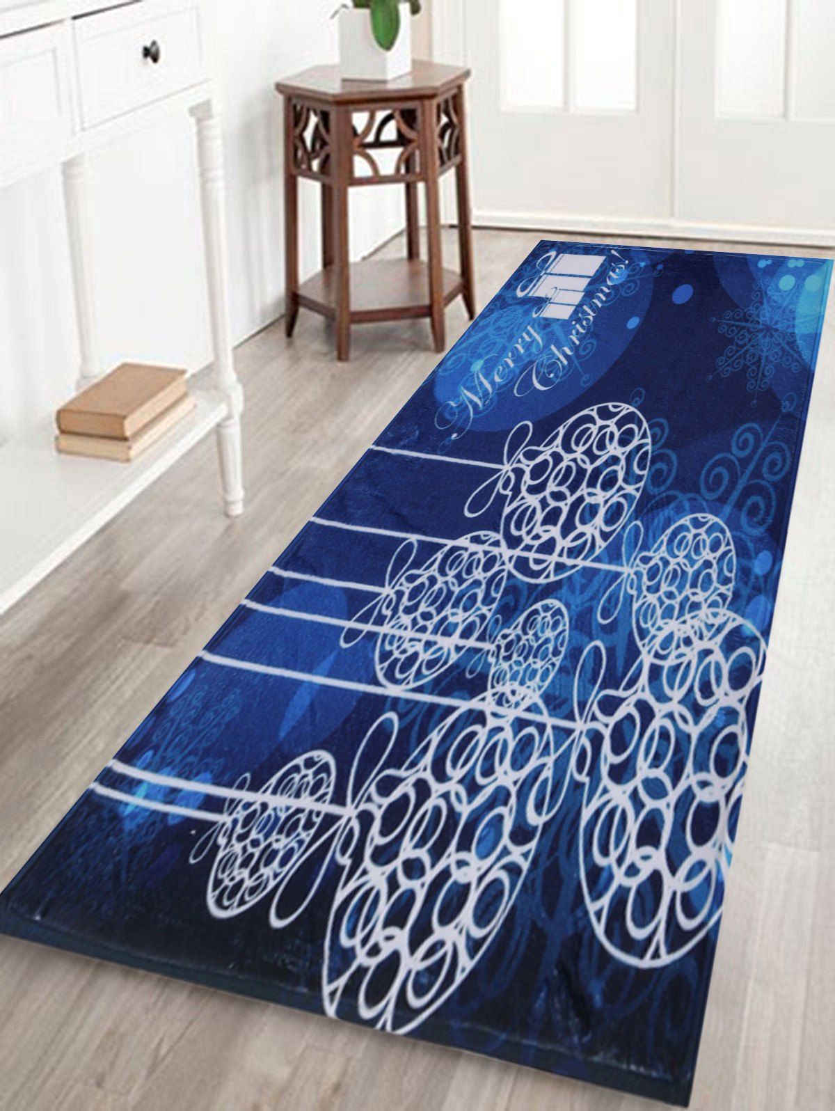 

Merry Christmas Graphic Antislip Bath Rug, Blue