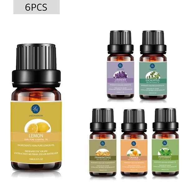 

6 Bottles Respiratory Blend Essential Oil Set, Multi