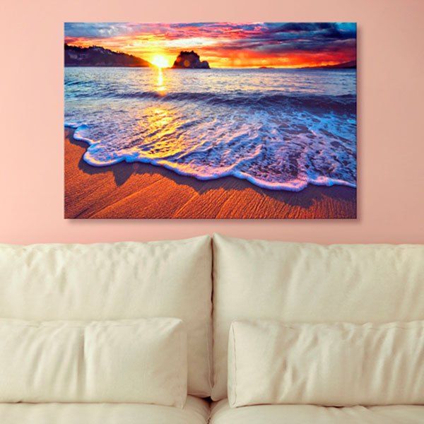 

Sunset Beach Print Wall Art Canvas Painting, Colormix