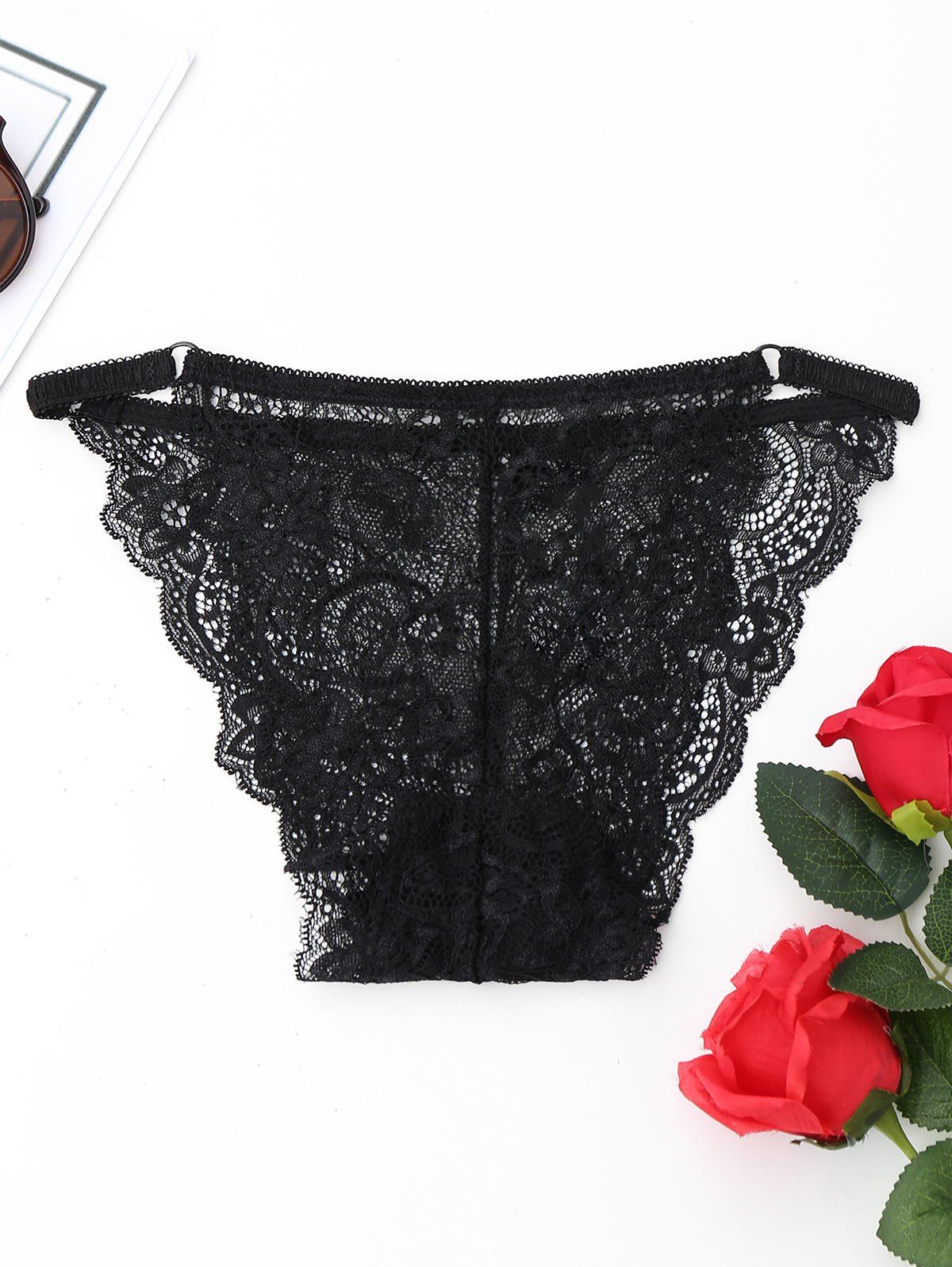 

See Through Lace Panties, Black