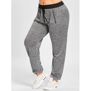 zippers embellished drawstring jogger pants