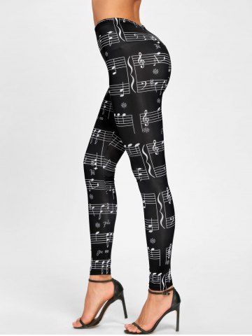 Music Notes Pattern Leggings Music Notes Pattern Leggings
