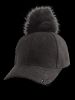 Pom Baseball Hat with Hoop Ring -  