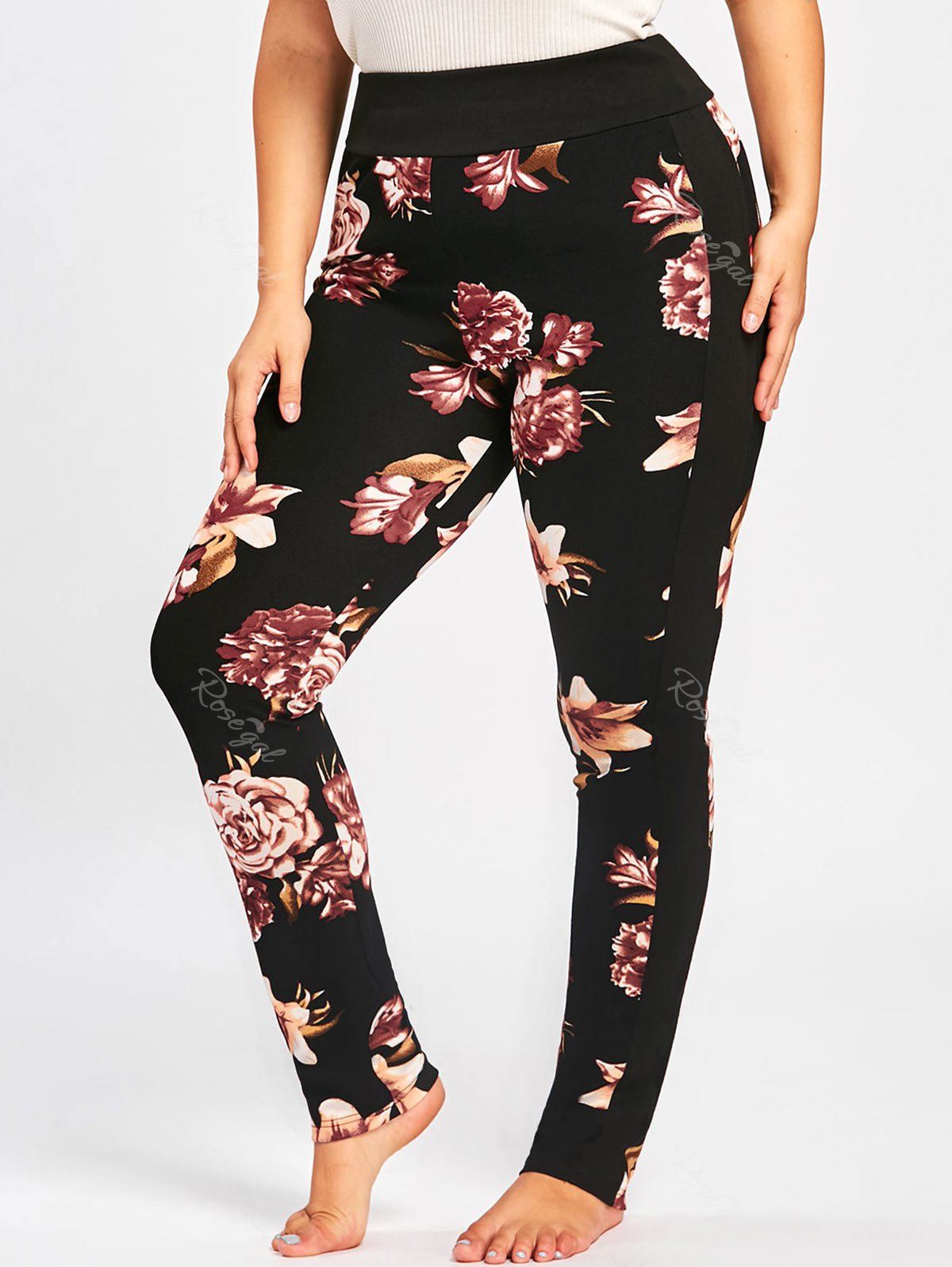 floral skinny pants